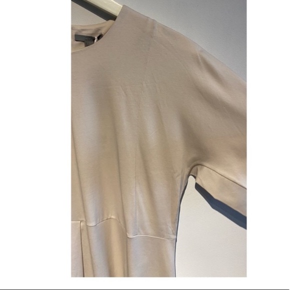 COS NWT cream A-line cotton jersey dress - Picture 4 of 7